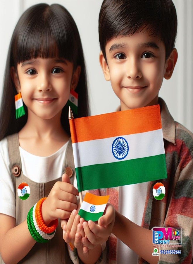 DEEP PRINT MART Republic Day Badges 26 January Pin Button Badges - 58mm High Glossy, Patriotic Badge for Independence Day and National Events- By Deep Print Mart (DESIGN-01) - Image 2